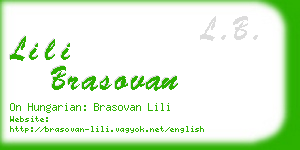 lili brasovan business card